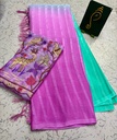 Georgette Saree with Fancy worked blouse
