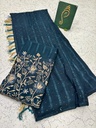 Georgette Saree with Fancy worked blouse