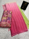 Georgette Saree with Fancy worked blouse