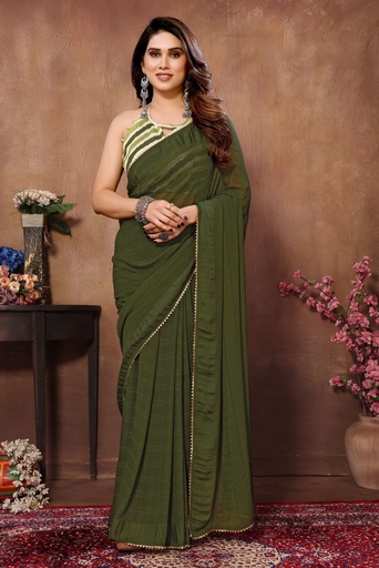 BRIGHT  CHEKS GEORGETTE SILK
